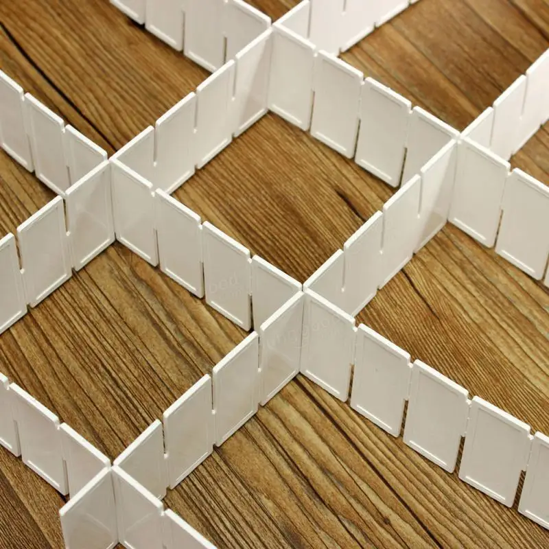 

6pcs/lot Adjustable Drawer Clapboard Partition Divider Cabinet DIY Grid Storage Organizer