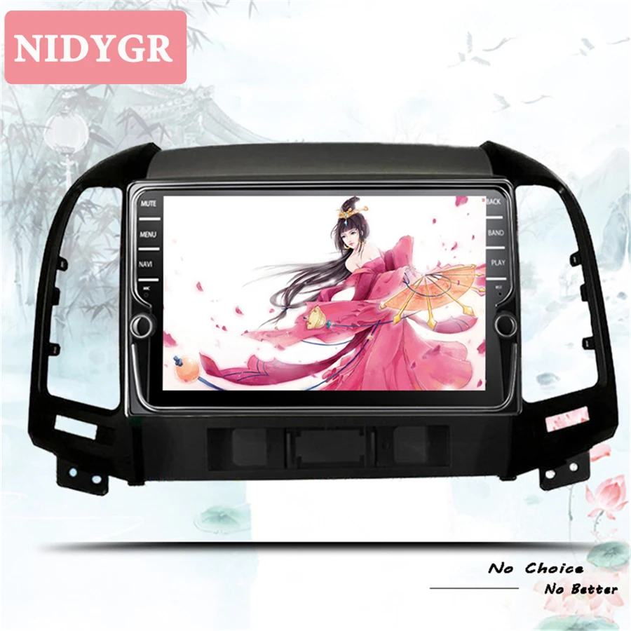 Sale 4+64G car radio multimedia dvd player 2 DIN android 9.1 For Hyundai Santa Fe 2005-2012 gps navigation stereo DSP video Cassette 1