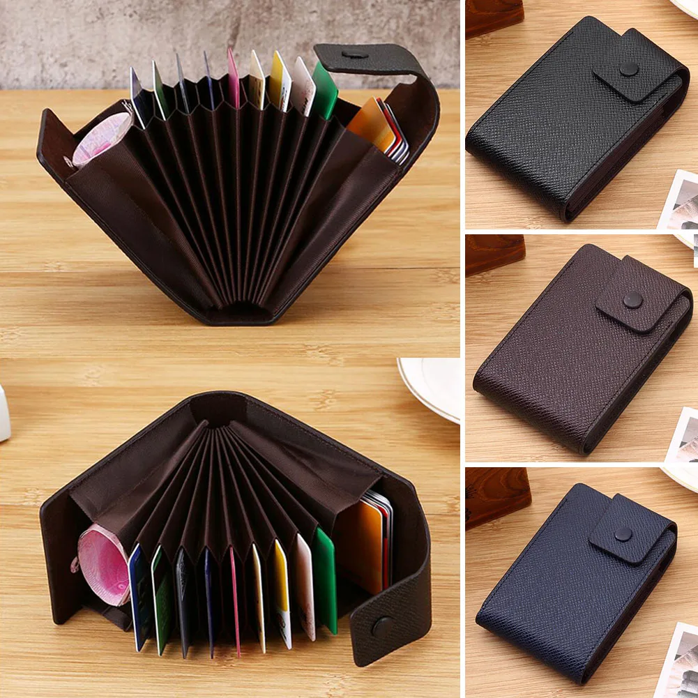 

2019 fashion Unisex Business ID Credit Card Wallet Holder Name Cards Case Pocket Organizer Multi-functional Position wholesale