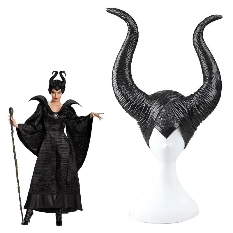 Темная ведьма Maleficent Косплей головной убор, рог головной убор Maleficent шляпа только черный костюм аксессуары реквизит для взрослых женщин Хэллоуин