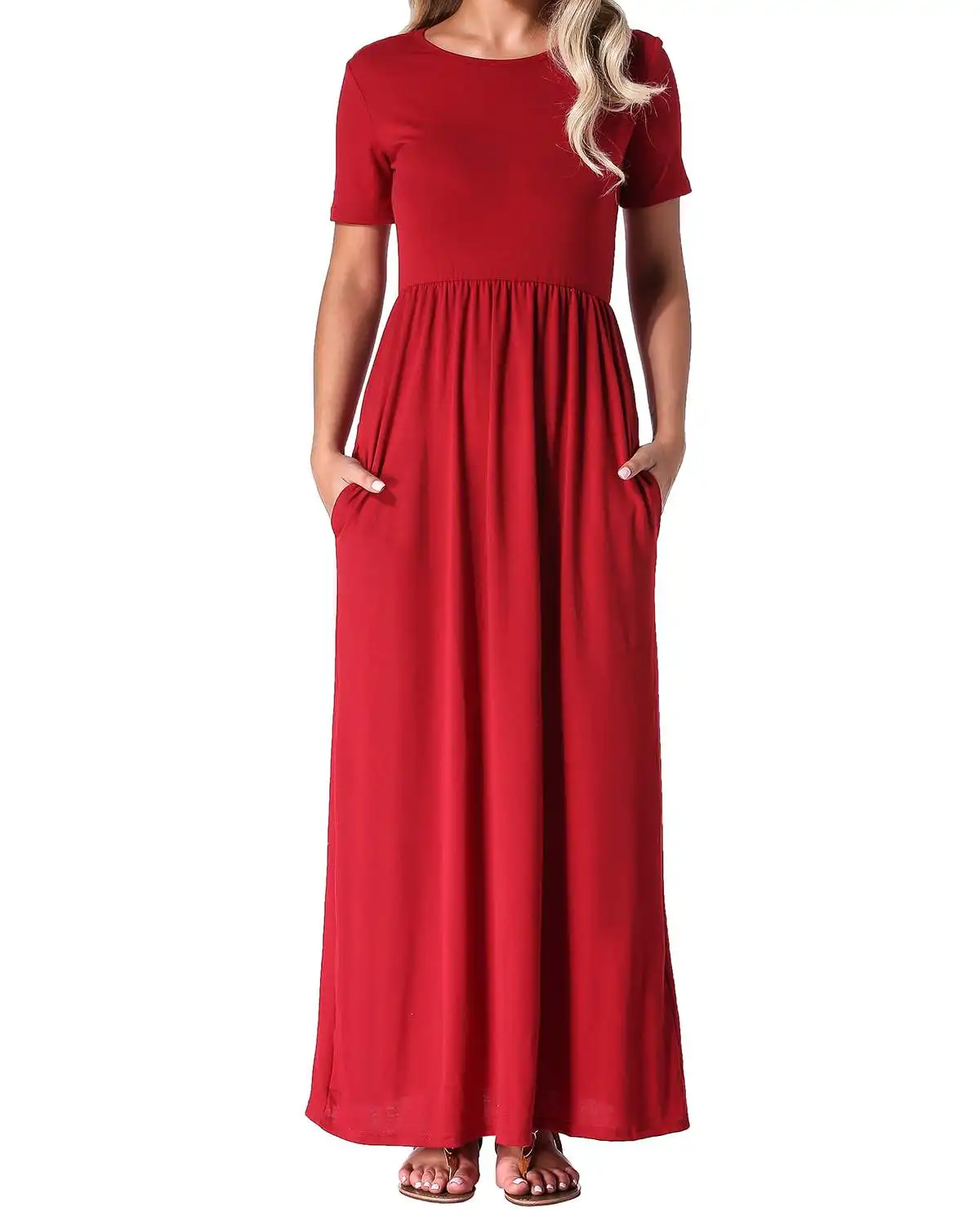 

Summer Short Sleeve Dresses Women ZANZEA 2019 Casual Loose Solid O Neck Dress High Waist Maxi Long Party Dress Vestido Plus Size