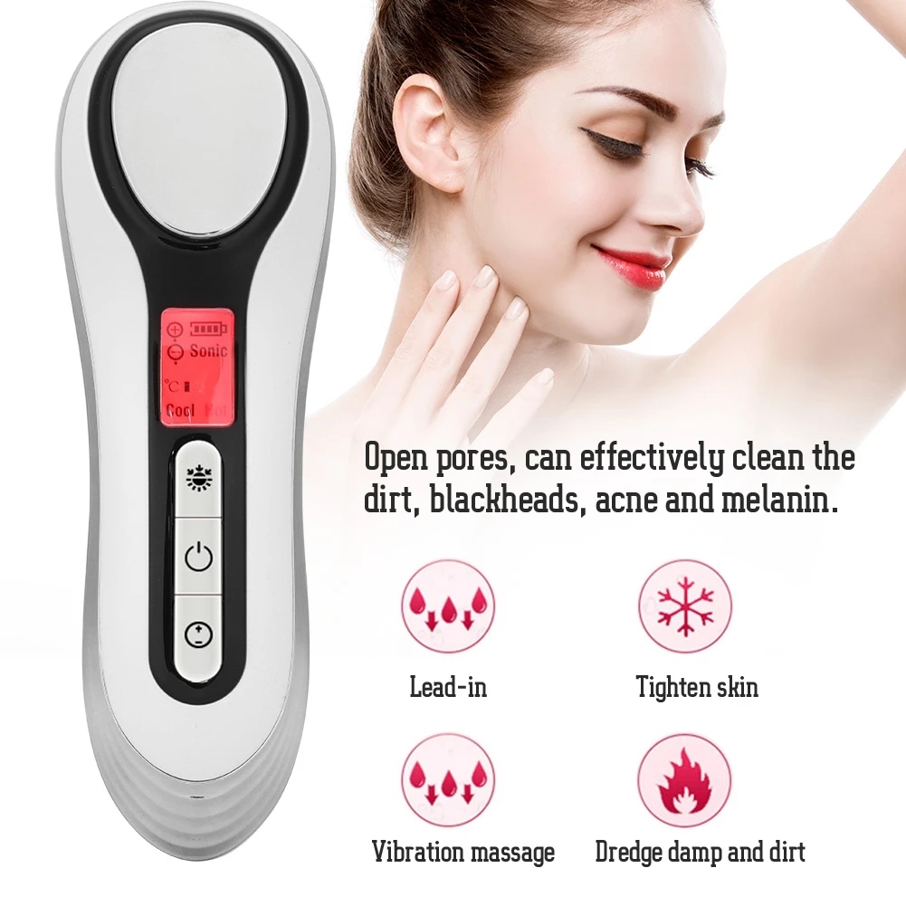 

Sound Wave Cold Hot Machine Vibration Massage Ions Lead-in Wrinkles Duliting Hydrating