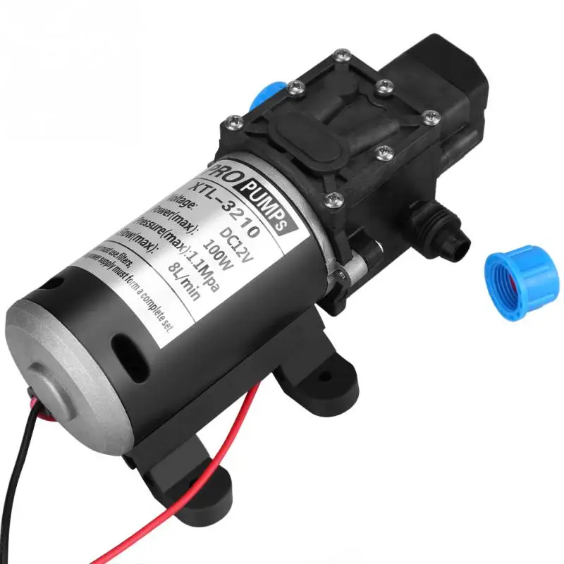 

12V 100W Water Pump 8L/Min 160Psi High Pressure Diaphragm Self Priming Water Pump Car Wash Water Pump Tool discount