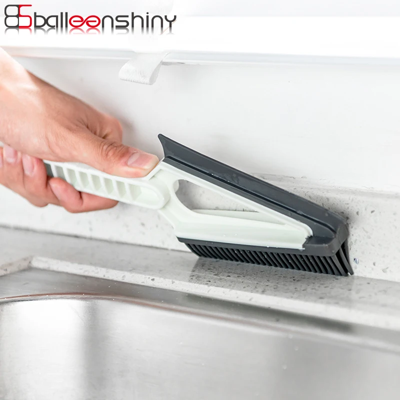 

BalleenShiny PP Crevice Cleaning Brush Window Glass Foam Scrape Two-in-one Head Handle Housework Wall Gap Kitchen Gadgets
