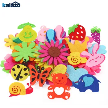 

1 Pack DIY Creative Non-woven Patch Arts Sewing Craft Material Supplies Petal Animal Pattern Kids Cartoon Patch Party Decor