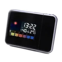 Погода многофункциональный будильник цветной экран календарь домашний стол настольные часы цифровой ЖК Проекция настольные часы