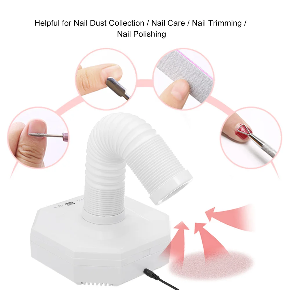 

Nail Dust Collector Electric Nail Dust Collection Suction Machine Salon Nail Tool Optional EU / US Plug