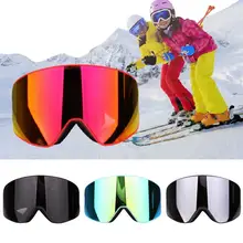 Ветрозащитные лыжные очки Для мужчин Для женщин лыжные очки для сноуборда UV400 защиты горнолыжные очки Анти-туман Лыжная маска