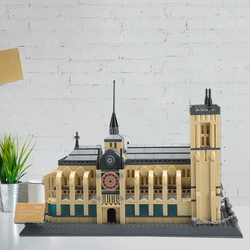 2019 архитектура Нотр Дам собор Парижа строительные блоки классическая модель Кирпичи игрушки для детей подарок