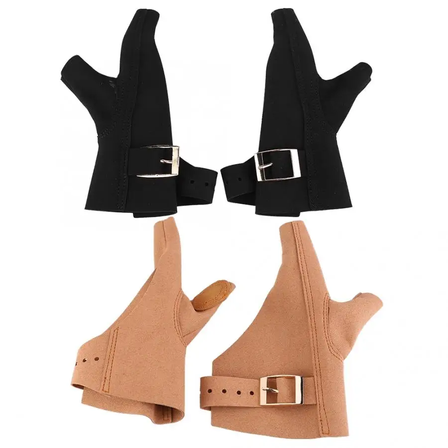 

Mens Women Hunting 2 Fingers Hand Guard Shooting Hunting Archery Protective Glove Gear for Compound Bow Hunting Protection