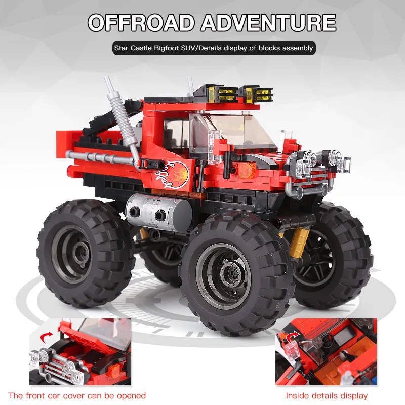 

XINGBAO 03025 Car Series The super big foot car Set Building Blocks Bricks Toys For Kids Educational Funny Kids Gifts Model
