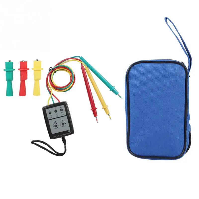 

Voltage Detector SP8030 Digital Phase Rotation Indicator LED Buzzer Phase Sequence Meter 200 V-480V AC 3 Digital Voltmeter
