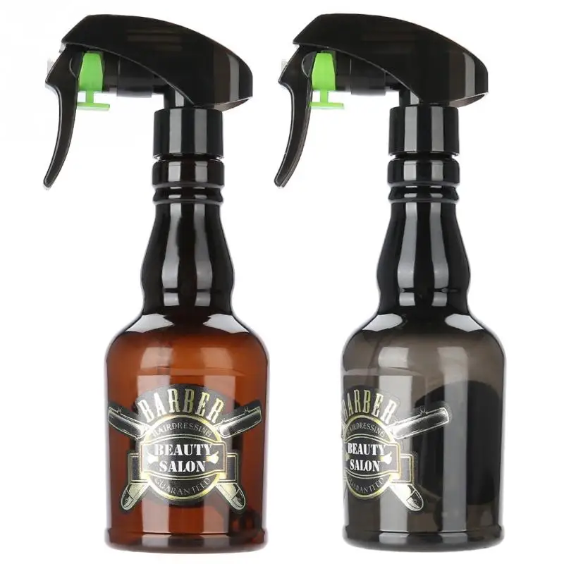 

300ml Refillable Hairdressing Water Sprayer Bottle Barber Vintage Spray Mist Bottle Hair Tool Brown Salon Hair Care Stying Tool