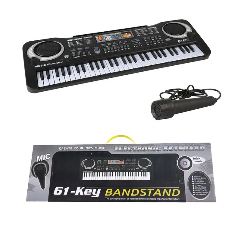 Toy's for Kids 61 Key Simulation Electrical Keyboard Piano Toy With Microphone Musical Instrument Developmental Educational gift Toy's for Kids 61 Key Simulation Electrical Keyboard Piano Toy With Microphone Musical Instrument Developmental Educational gift