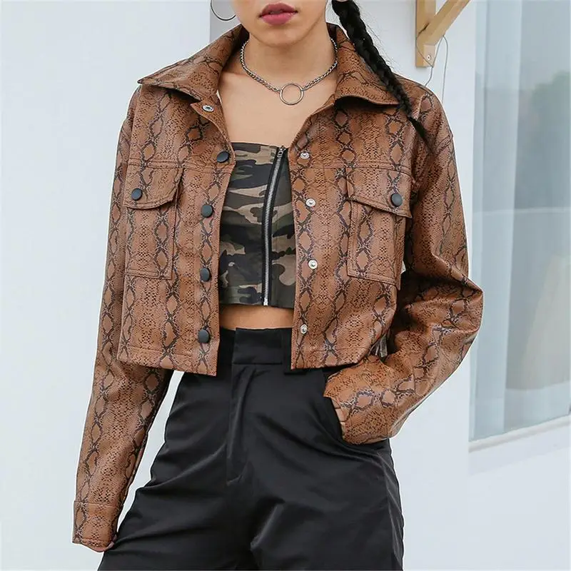 Cropped Leather Jacket Clothes Photos