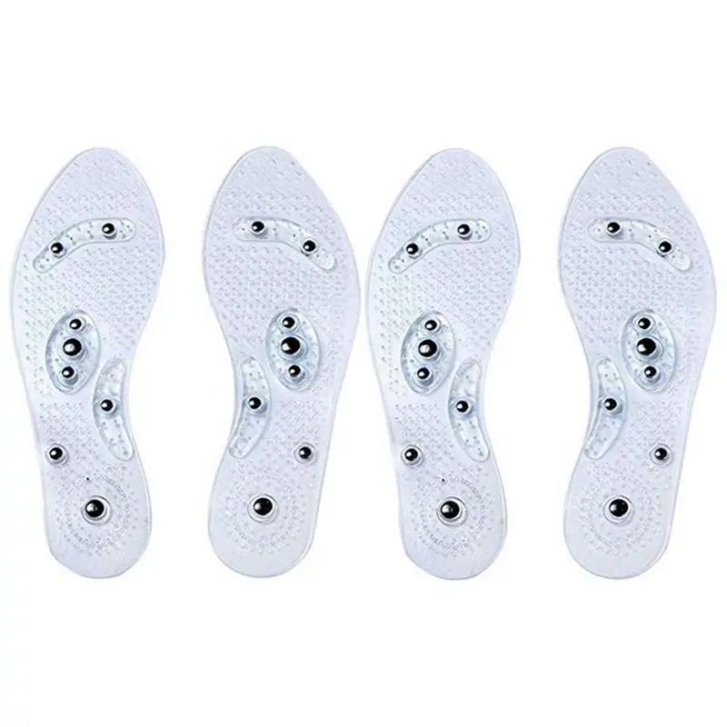 

2 Pair Acupressure Massage Foot Therapy Reflexology Pain Relief Shoe Insoles,Washable and Cuttable One Size Fits All Men and W
