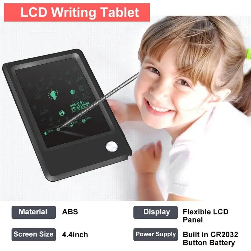 

4.4'' LCD Digital Writing Drawing Tablet Handwriting Pads Portable Electronic Graphics Board For Students Children