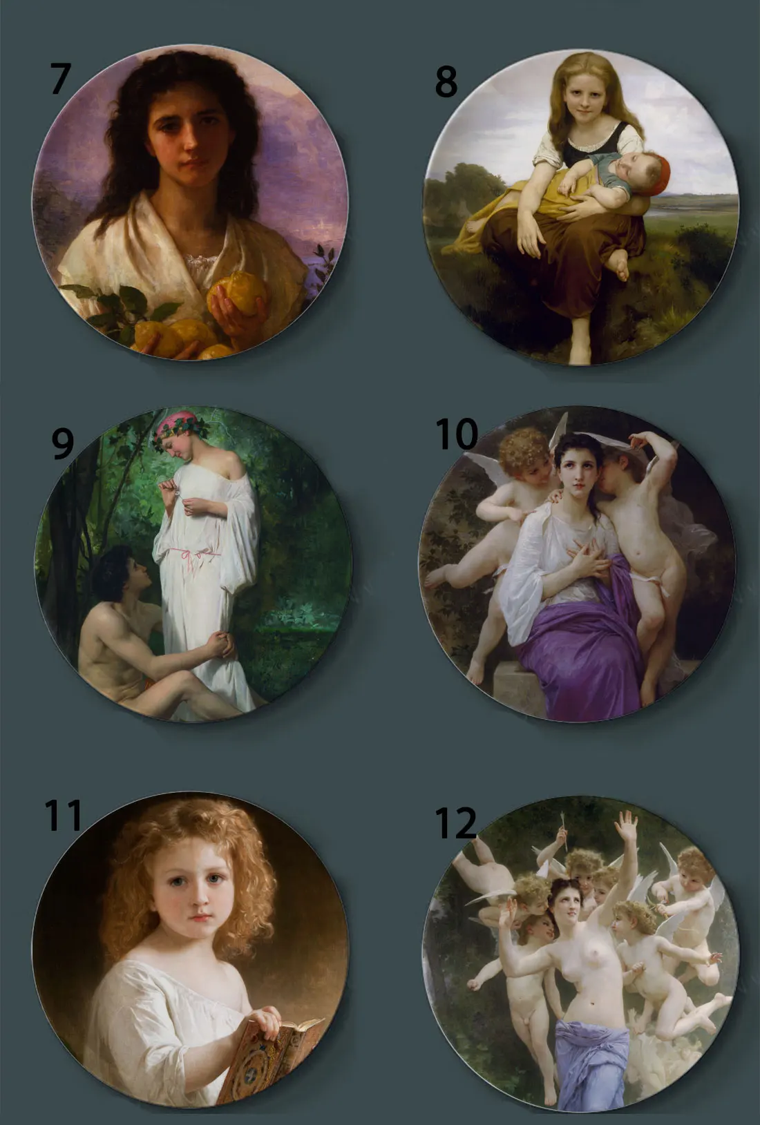 Декоративная тарелка Bouguereau керамическая домашняя художественная фон для отеля