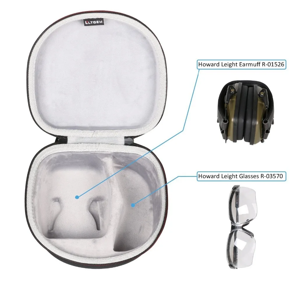 Чехол LTGEM для Howard Leight от Honeywell Impact Sport Earmuff и Genesis Sharp Shooter защитные очки|Дорожные