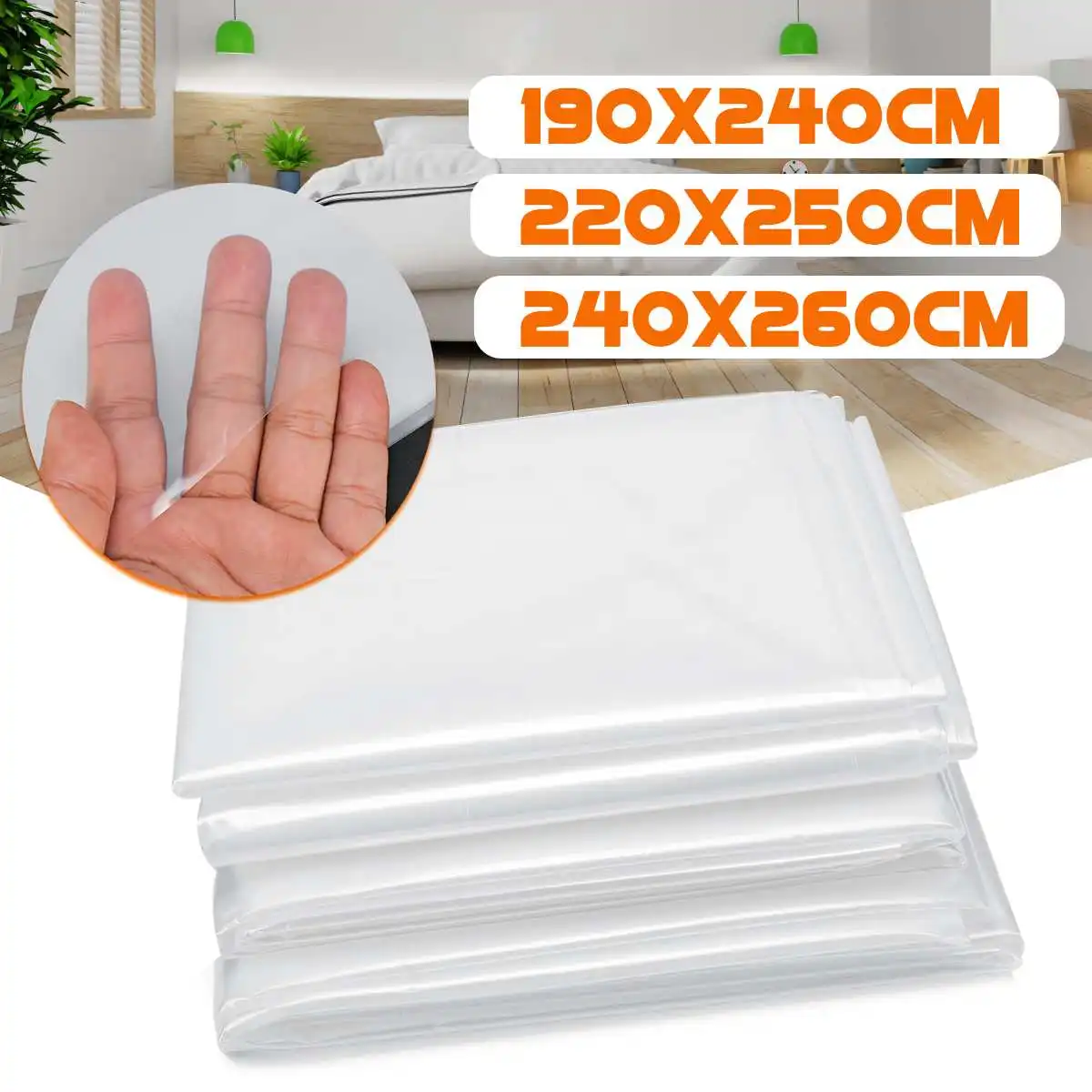 

Mattress Protector Packaging Bag Moisture-proof Dust Cover Moving Home Storage Transparent 190x240cm/ 220x250cm/ 240x260cm