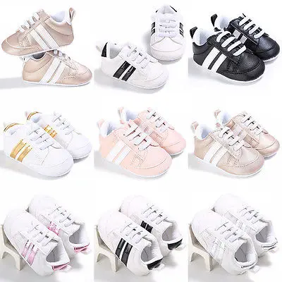 

Newborn Baby Boys Anti-slip Soft sole Infant Prewalker Toddler Sneaker Shoes