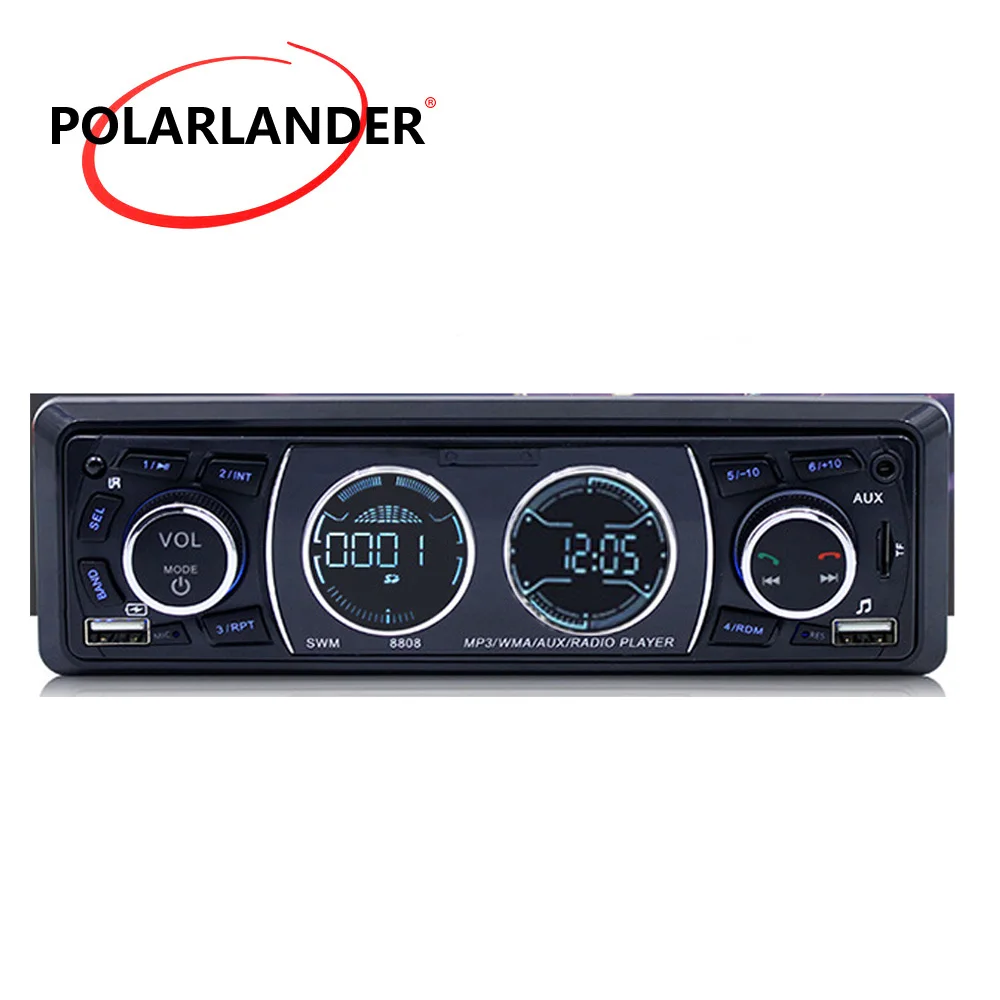 8808 1 Din стерео радио MP3 Dual USB TF AUX FM громкой связи 4 дюймов Поддержка Bluetooth