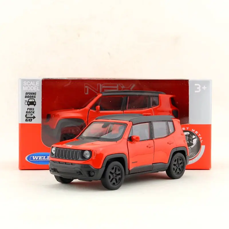 4.5" Welly 2017 Jeep Renegade Tailhawk Diecast Toy Car 43736D Yellow