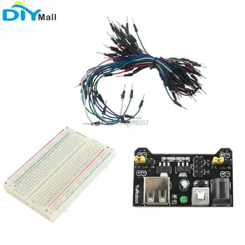 

400 Tie Point Breadboard + Power Module Board + 65pcs Male to Male Jumper Wire for Arduino