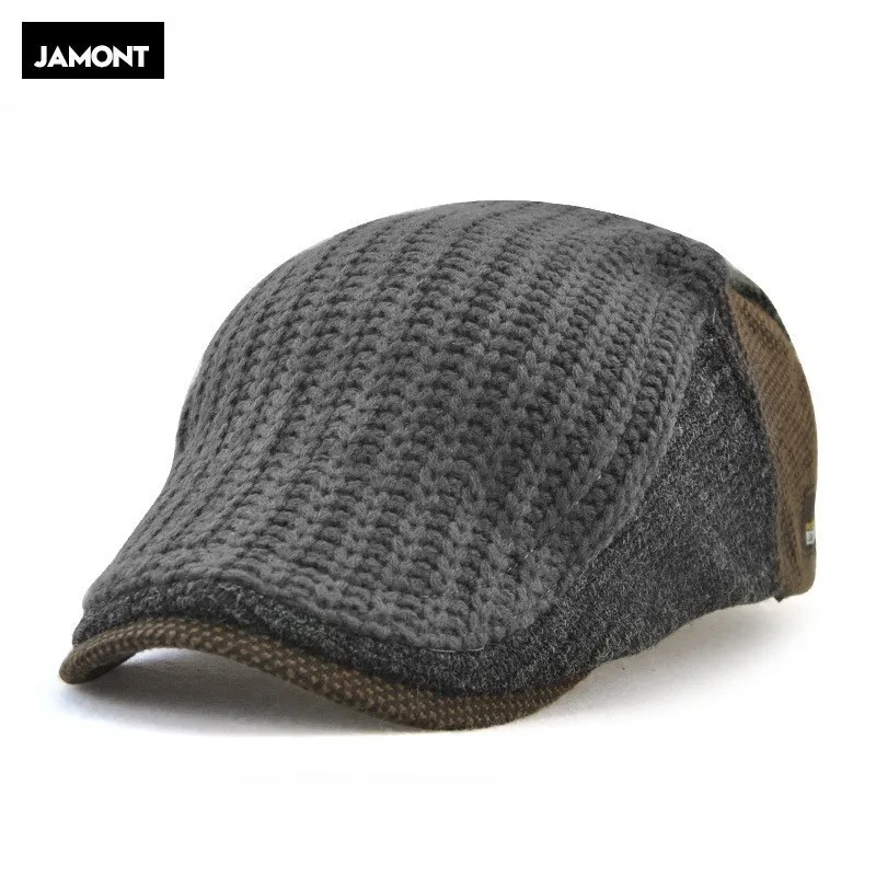 JAMONT человек Англия дизайнерская шапочка осень-зима тенденция вязаные шерстяные шапки Утепленная одежда берет кости