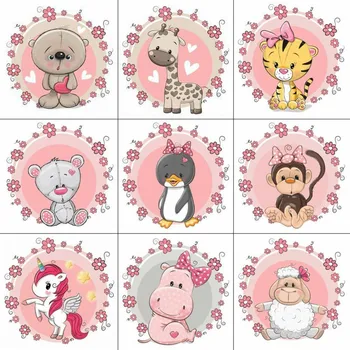 

HUACAN Full Square 5D DIY Diamond Embroidery Sale Animal Diamond Painting Mosaic Cartoon Picture Of Rhinestone Home Decor Gift