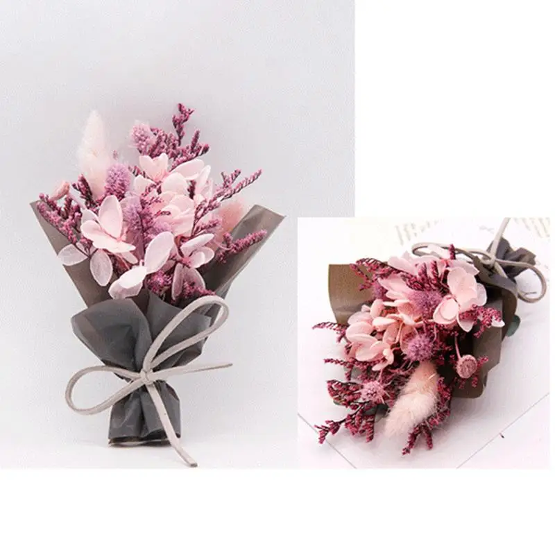 

Eternal Flower Decoration Simulation Dry Flower Mini Bouquet With Hand Gift Wedding Gifts Pastoral Style Decorative Flowers