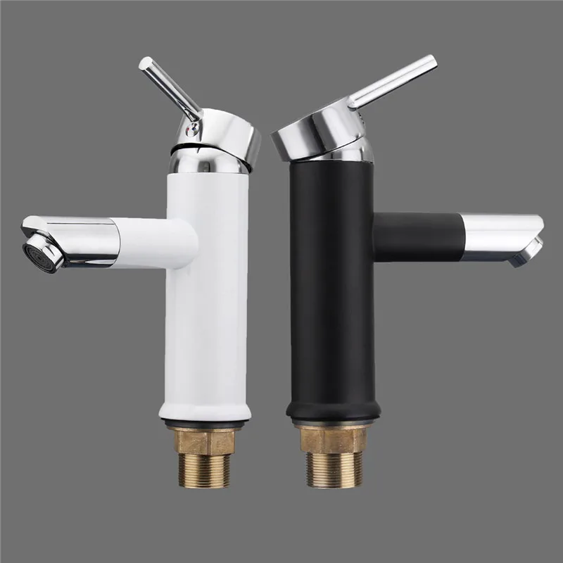 

Hot And Cold Rotating Faucet Copper Water Tap Basin Kitchen Bathroom Wash Modern Style Basin Faucet