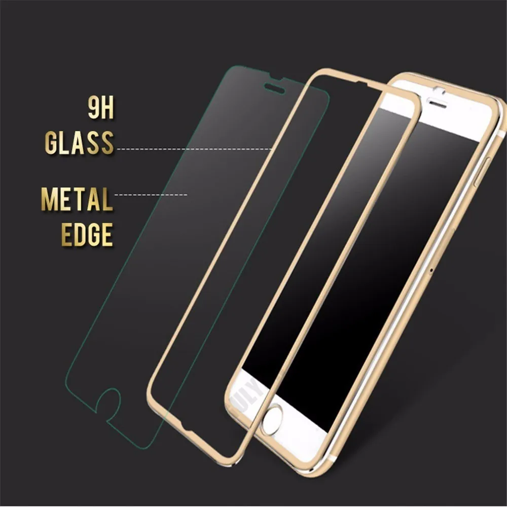 7D закаленное стекло из алюминиевого сплава для iPhone 6 6S 7 Plus полная защита экрана