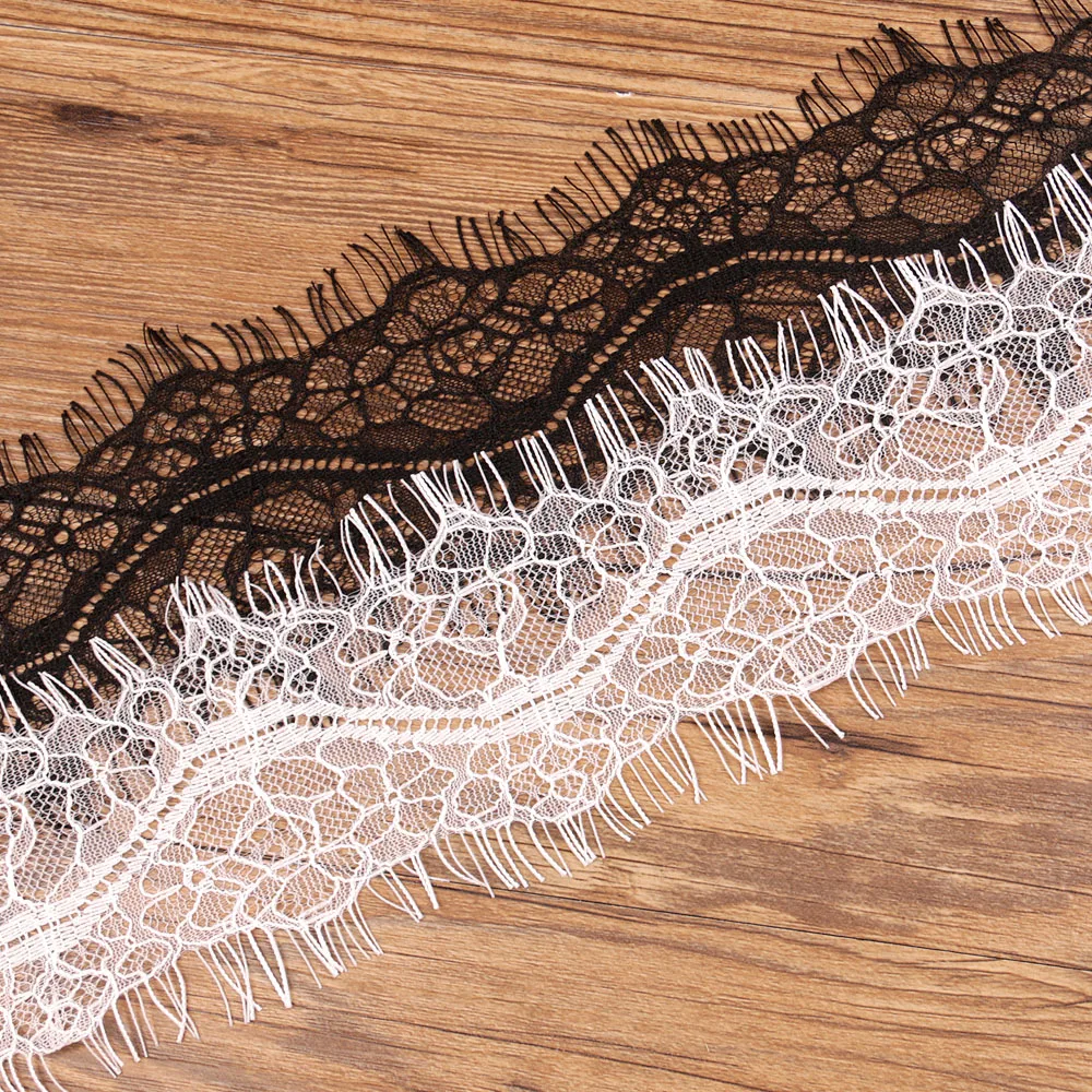 

3 Yards/Lot Eyelash Lace Trim Ribbon 8cm Width DIY Dress Clothing Sewing Applique Wedding Party Decoration Lace Fabric