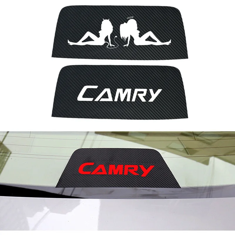 

1Pc Car rear brake light sticker Dedicated black carbon fiber stickers Car-styling For Toyota Camry Accessories
