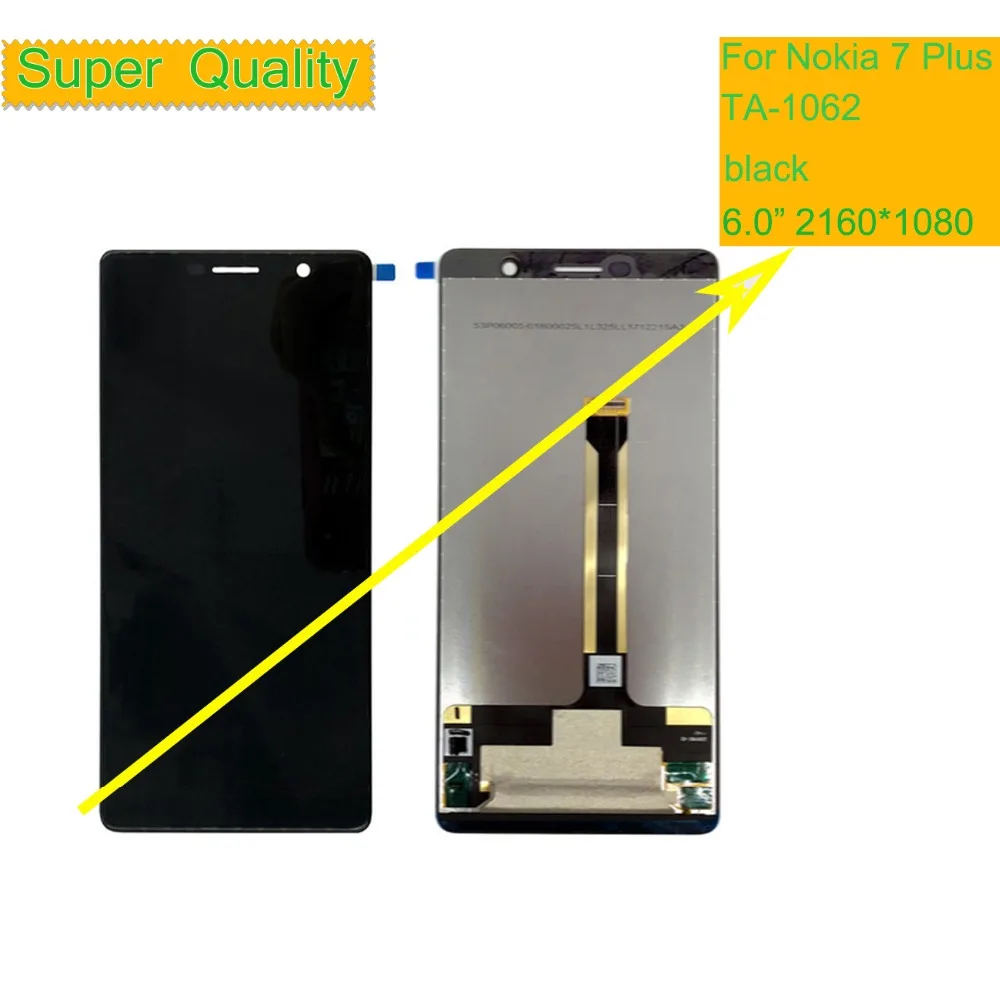 

10Pcs/lot DHL 6.0" ORIGINAL Display for Nokia 7 Plus LCD 7Plus Display Touch Screen TA-1062 LCD Digitizer for Nokia E7 Plus LCD