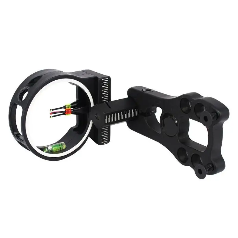 

Fully Assembled CNC Machined Archery Hunting Target TP1550 5 Pin Bow Sight Fiber Pin with Light with 0.029 Fiber Slingshot Tool