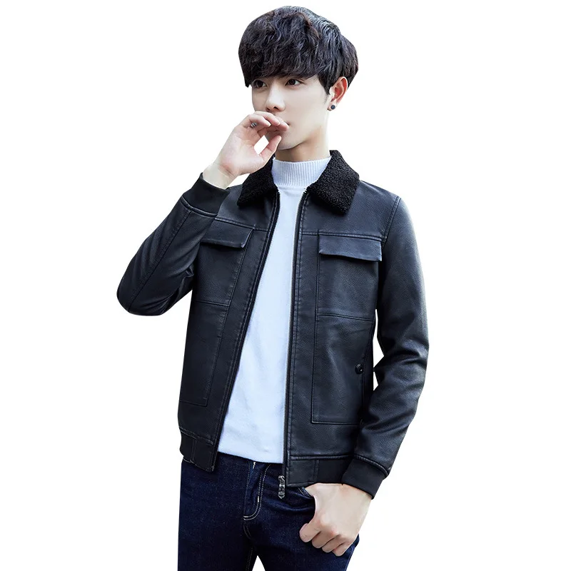 Autumn Man moto mens Leather jackets Clothing Coat Lapel Men's Wear Trend PU Leather black Jacket men bomber motercycle overcoat Autumn Man moto mens Leather jackets Clothing Coat Lapel Men's Wear Trend PU Leather black Jacket men bomber motercycle overcoat