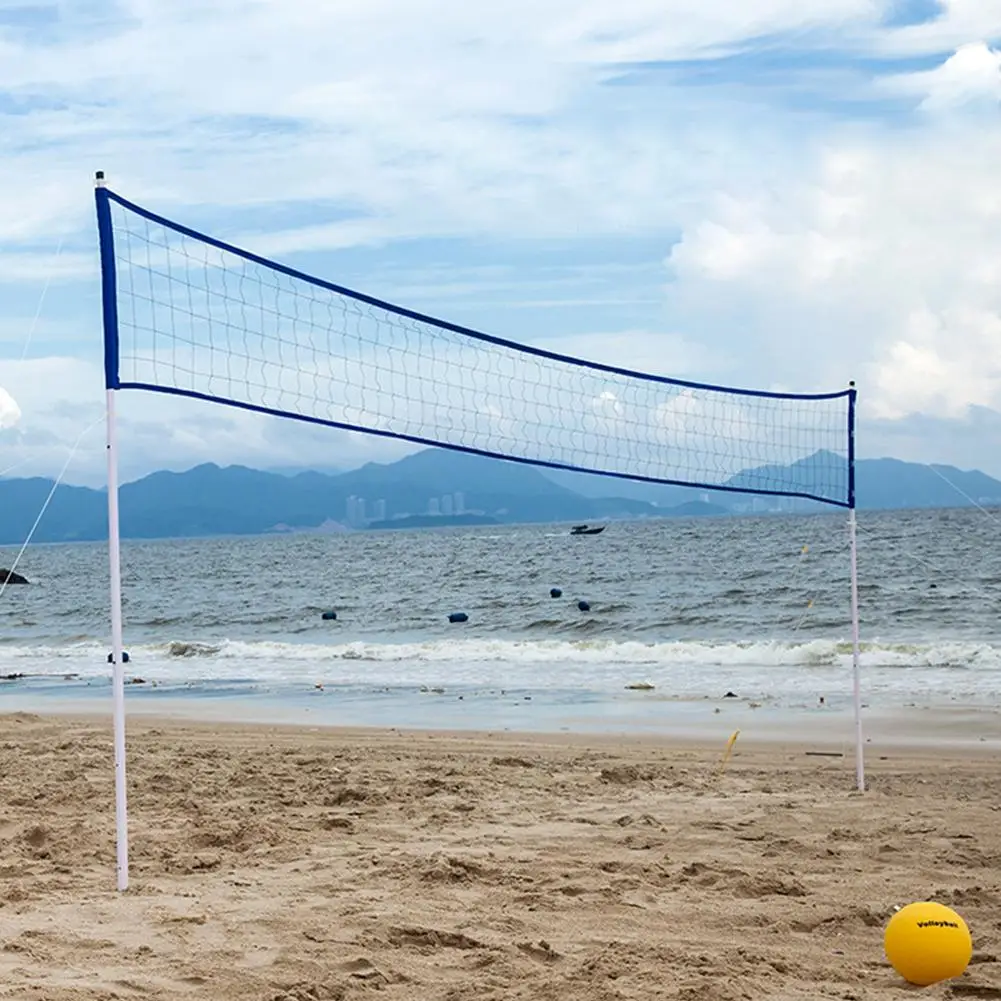 Портативная волейбольная сетка складной регулируемый волейбол бадминтон теннисная сеть с подставкой полюс для пляжа газон парк спорта на открытом воздухе