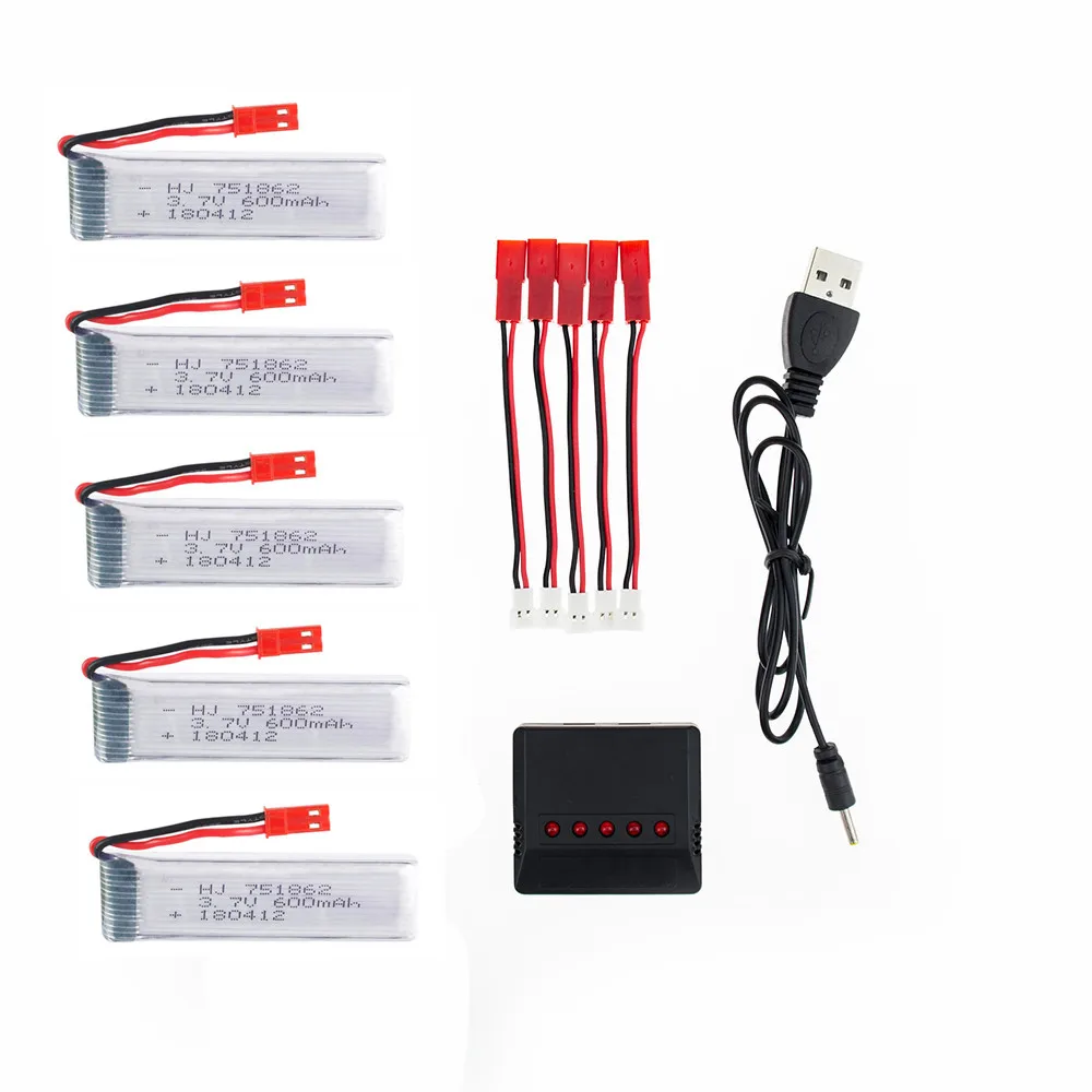 4 5 6 шт. 3 7 В 600 мАч Lipo аккумулятор для Syma S032G WLtoys V959 V929 Udi U818A quadrocopter