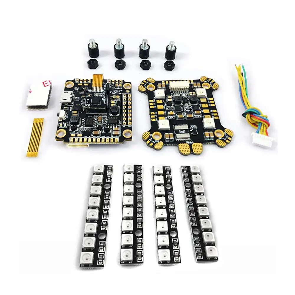 

FLYWOO F405 F4 Flight Controller OSD 5V 9V BEC ICM20689 & Power Hub-LED Rev1 PDB & WS2812 8 Bits LED For RC Drone RC Multicopter