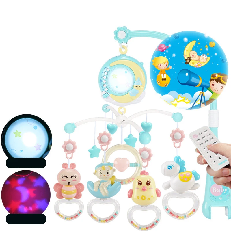 Comprar Baby rattles Crib móviles soporte de juguete giratorio cuna móvil caja Musical proyección 0 12 meses recién nacido bebé niño Juguetes