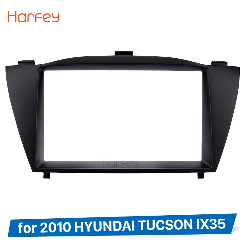 

Harfey Stunning 2 Din Car Radio Fascia for 2010 HYUNDAI TUCSON IX35 Install Frame DVD panel Stereo Interface No GAP Trim kit