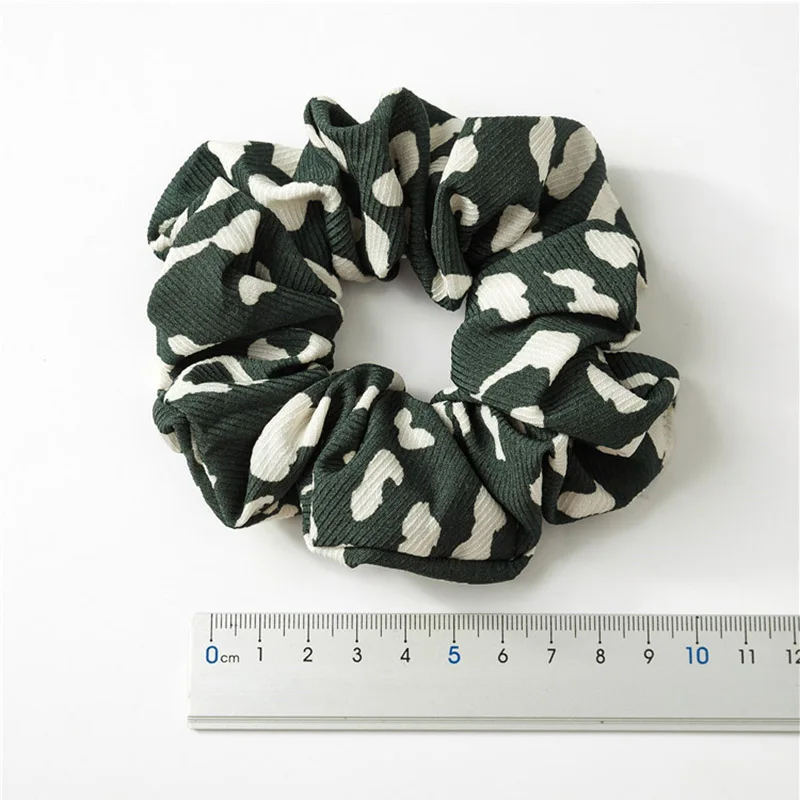 Murah Dijual Ekor Kuda Titik Besar Rambut Tali Melingkar Elastis Printing Headband Hadiah Sanggul Pesta Scrunchie untuk Wanita Aksesoris Rambut 6 Warna