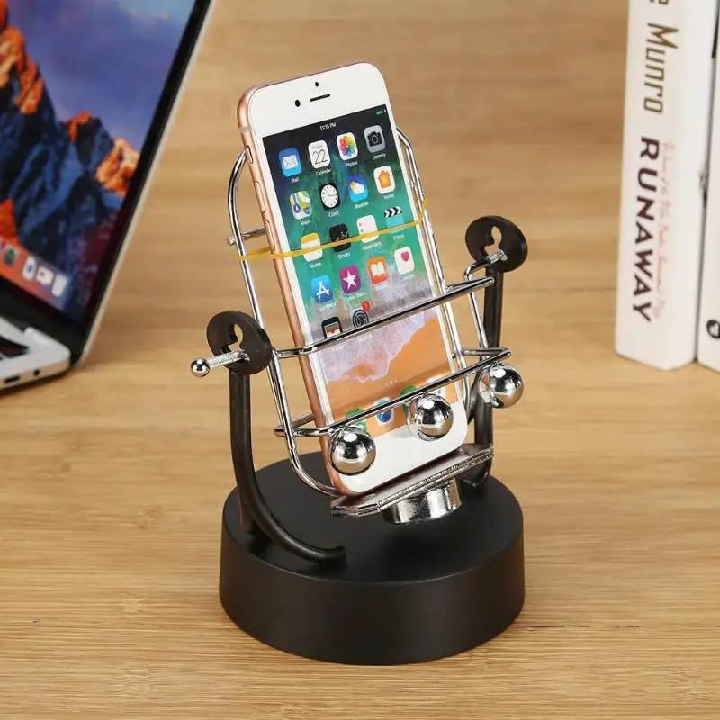 Creative Phone Swing Automatic Shake Phone Wiggler for WeChat Motion Number of Brush Steps Set With USB Cable Home Decor Shelves