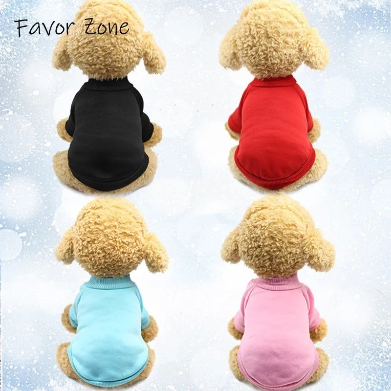 

Solid Color Dog Clothes For Small Medium Large Dogs Winter Warm Clothing Perro Sweatshirt Costume Chihuahua Bulldog Pets Clothes