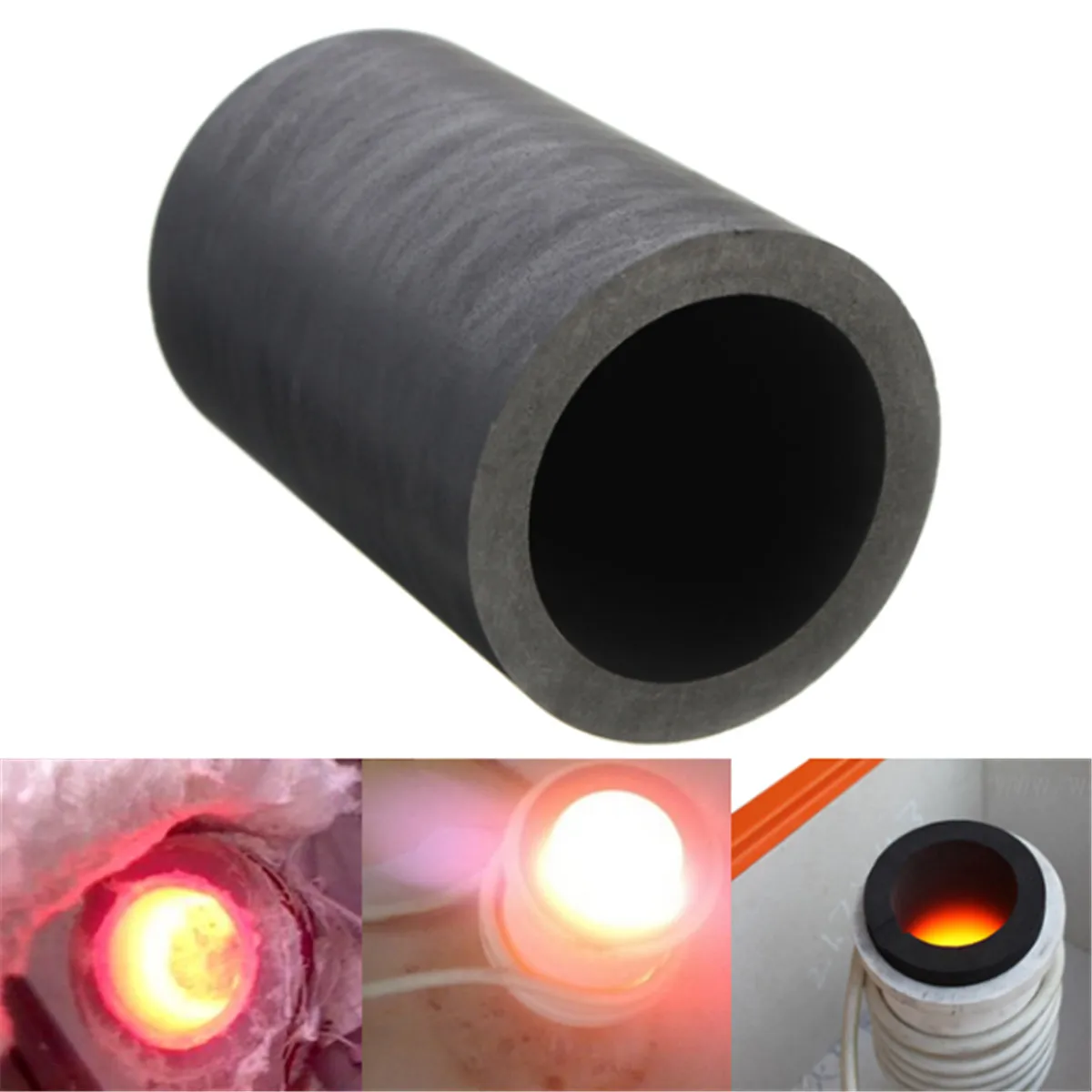 

40X60mm 25 Ounce Graphite Crucible Cup Ingot Bar Combo Mold For Silver Gold Melting Casting