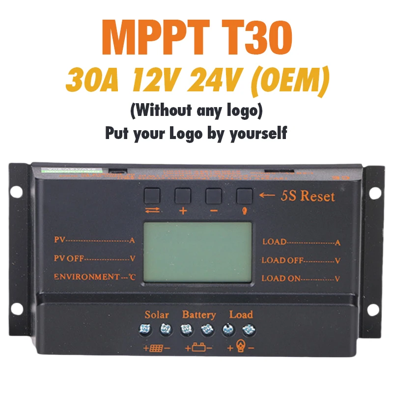 

MPPT 30A 12V 24V auto switch LCD display LCD Solar Charge controller MPPT 30A Solar charge controller 30A charger controller