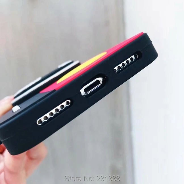 Мягкий силиконовый чехол с 3d камерой Микки для Iphone X XS MAX XR 8 7 PLUS 6 S кольцом