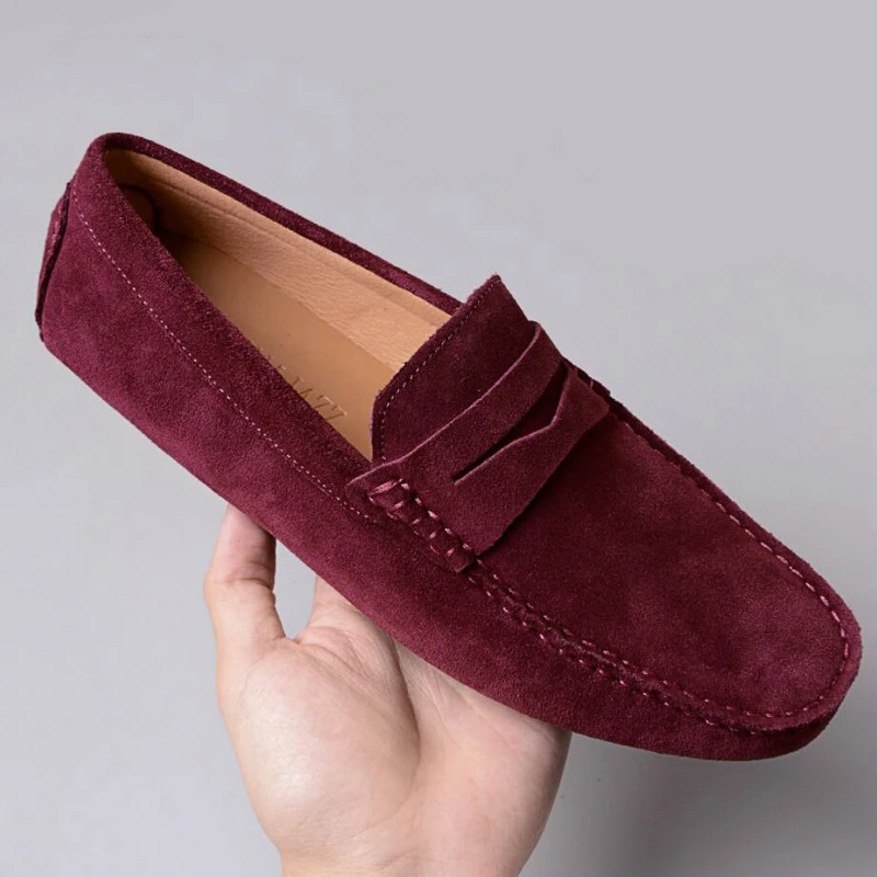 Leather driving loafers mens Clearance